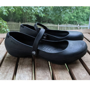 Crocs Alice Slip Resistant Work Shoe Mary Jane Slip On 11050 Women 7M Black